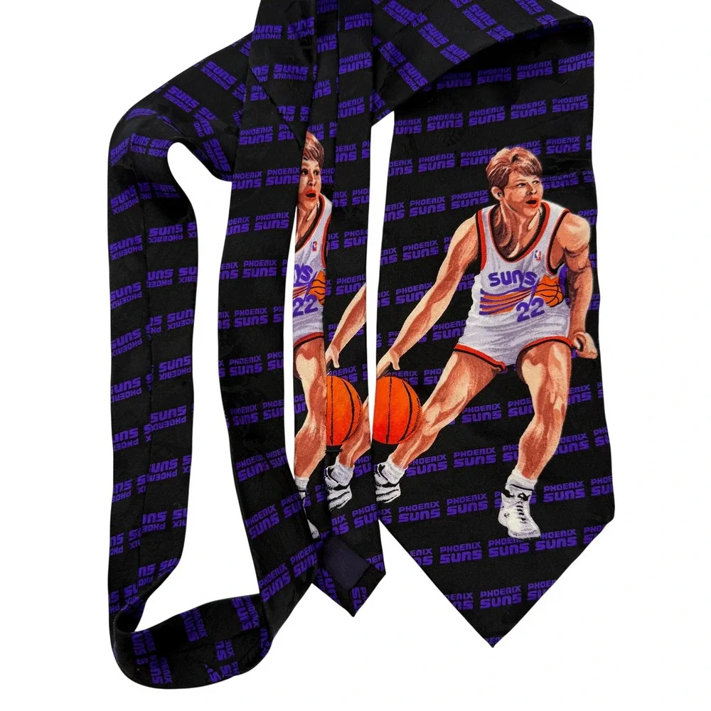 WIN LOSE‎ or TIE Jerry Colangelo Phoenix Suns Mens Silk Black Purple Danny Ainge